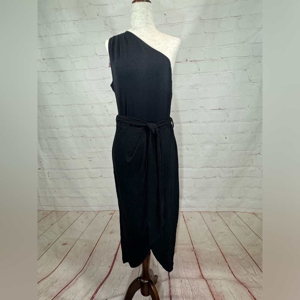 Halara One Shoulder Rib Knit Midi Dress - size XL